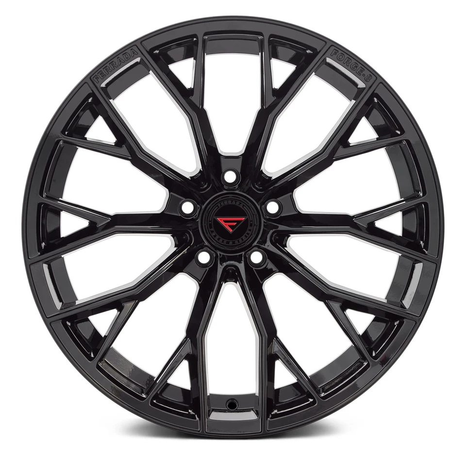 Ferrada FORGE-8 FR9 Wheels 22x9 (30, 5x120.65, 74.1) Black Rims Set of 4 - Изображение 2 из 4