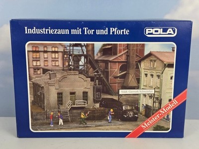 (6698) Pola H0, 850 Industriezaun mit Tor und Pforte Bausatz Neu & OVP