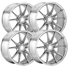 Set Of 4 Modern Luxury Mlf12 19x8.5 5x4.5 32mm Chrome Wheels Rims 19 Inch