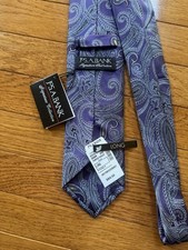 Jos. A. Bank Signature Collection Men's Silk Woven Paisley Tie, Purple Blue