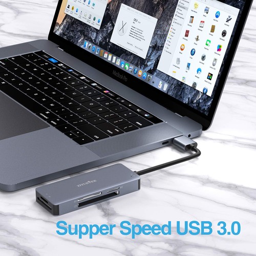 Lettore di Schede CF,USB 3.0 a Compact Flash Lettore di Schede di Memoria Adattatore 5Gbps Leggi... - Foto 8 di 8