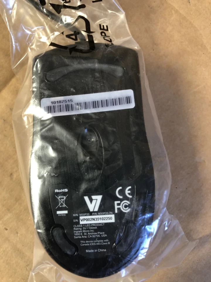 V7 M30P20-7N Optical Mouse New - Image 4 of 4