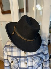 Country Gentleman Wilton Lite Felt Hat 100% Wool Black Size M USA Made
