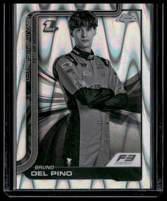 BRUNO del PINO 2025 Topps Chrome Formula 1 1st B&W RayWave Refractor #50