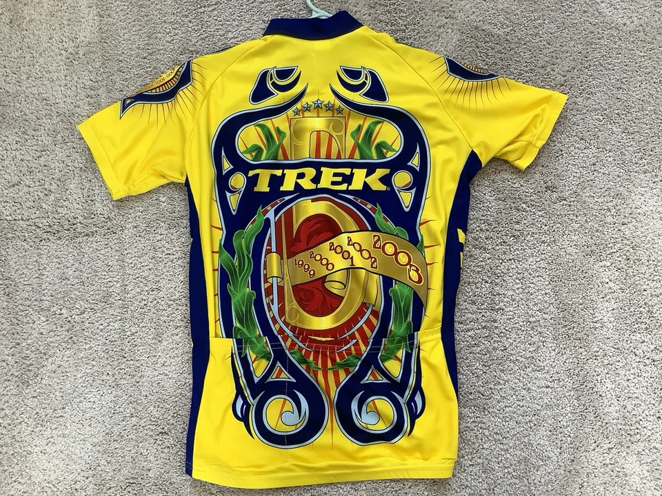 Camiseta deportiva de ciclismo Trek amarilla mediana para hombre Tour de Francia 1999-2003 Foto 2 de 2