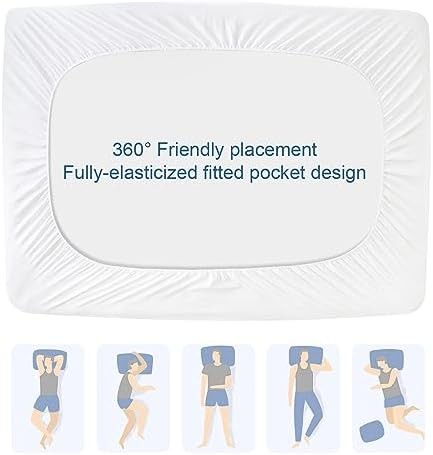 Queen Mattress Pad Protector Waterproof Quilted Deep Pocket