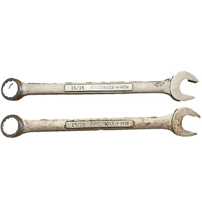 Vintage Craftsman 15/16'' Combination Wrench Lot of 2 V-44704 USA SAE 12 Point