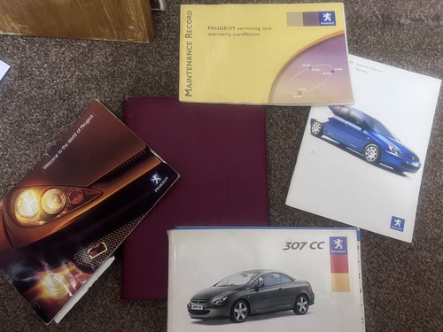Peugeot 307CC Manual & All Handbooks Complete with wallet from 2004 307CC model