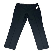 NEW Lauren Ralph Lauren Mens Black Flat Front Dress Pants 44x32 Rayon Polyester