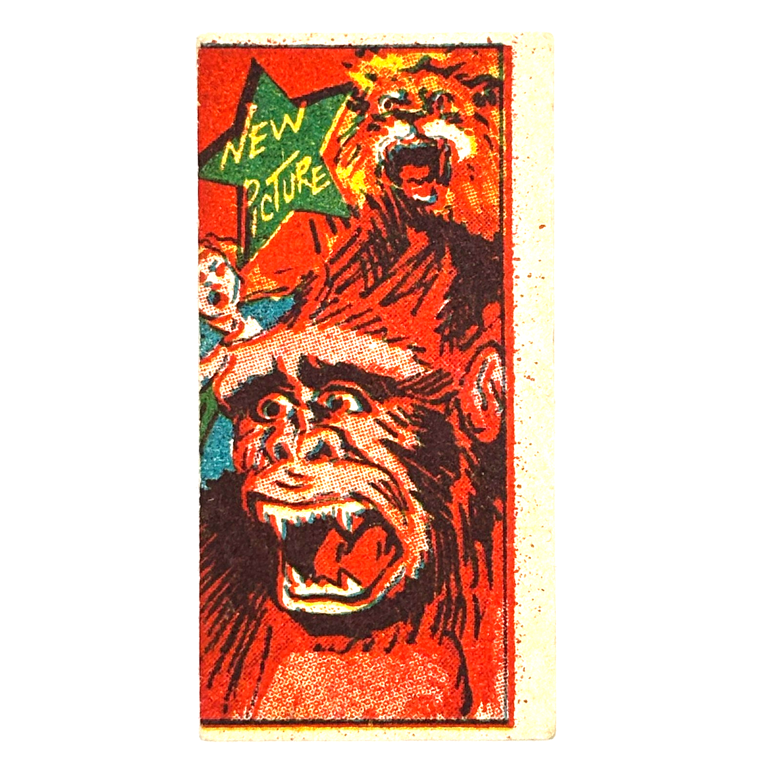 Vintage King Kong Menko Card Japan Showa Era Monster Paper Ephemera