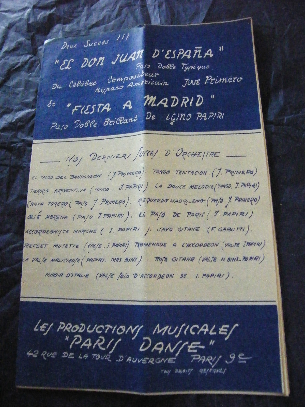 Partition The Don Juan of Spain First Fiesta in Madrid Papiri Music Sheet