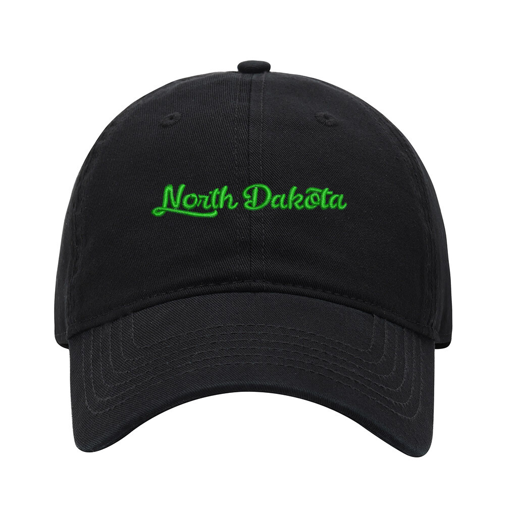 Baseball Cap Men ND North Dakota Embroidered Washed Cotton Dad Hat Baseball Caps