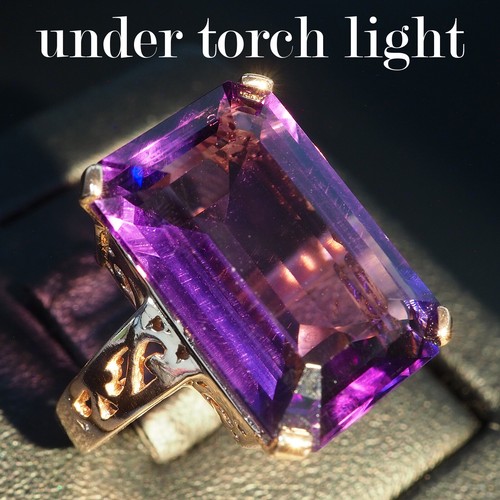 Entrancing Purple Amethyst Rectangle 15.25Ct 925 Sterling Silver Handmade Rings - Picture 7 of 9