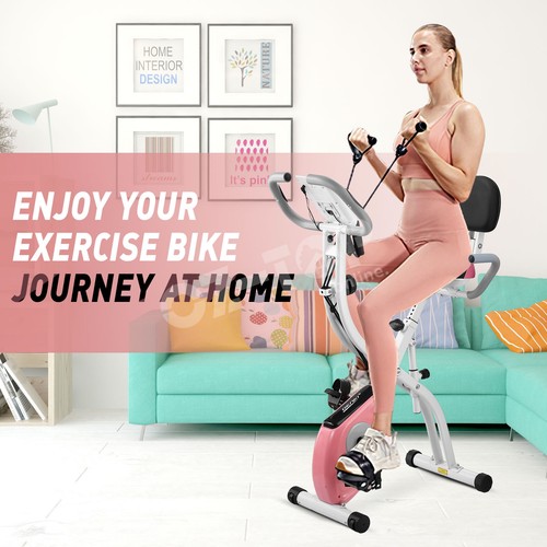 Genki Folding Exercise Bike Magnetic X-Bike Home Gym Spin Bicycle Fitness 3 In 1 - Picture 4 of 12