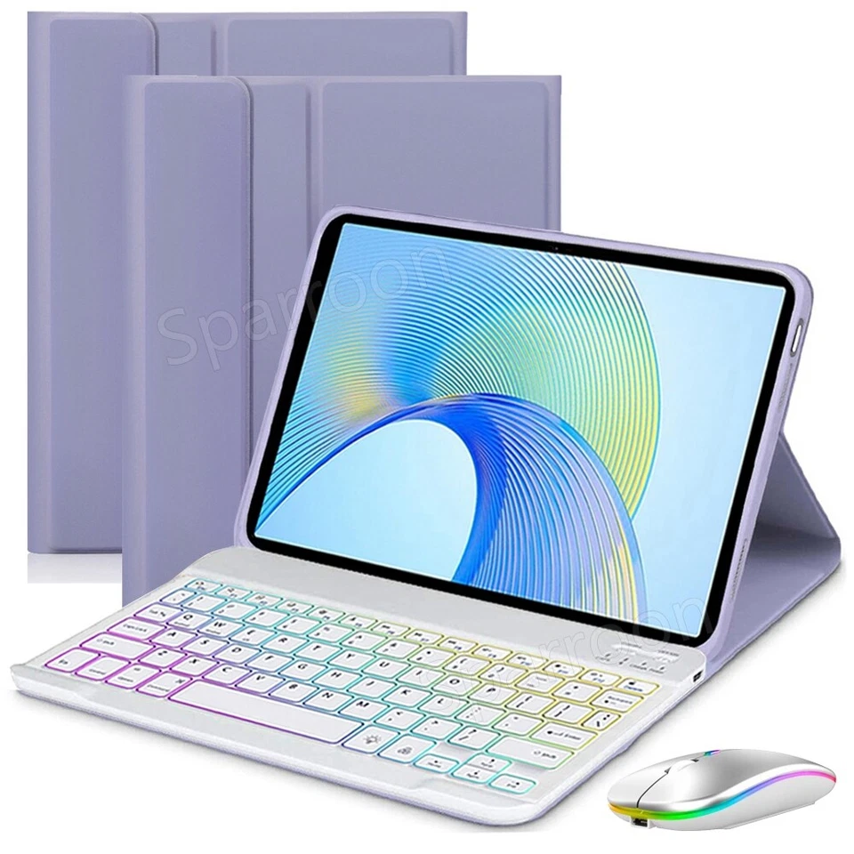 For Huawei MatePad 11/SE/Pro/T10/Honor Pad X9 Backlit Keyboard Mouse Case Cover - Image 2 of 4