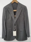 Men Suitsupply Blazer La Spalla Grey Wool Peak Size 24 EU48S UK/US38S