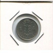 Moneta 1 FRANCO 1964 testo FRANCESE BELGIO #AR419U