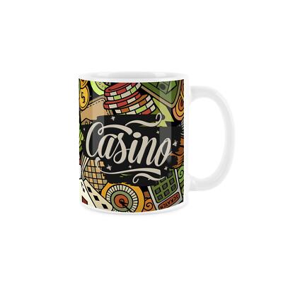 Casino Tasse - Kartenspiele Spieler Geschenke/Präsent - Tee/Kaffee Keramiktasse