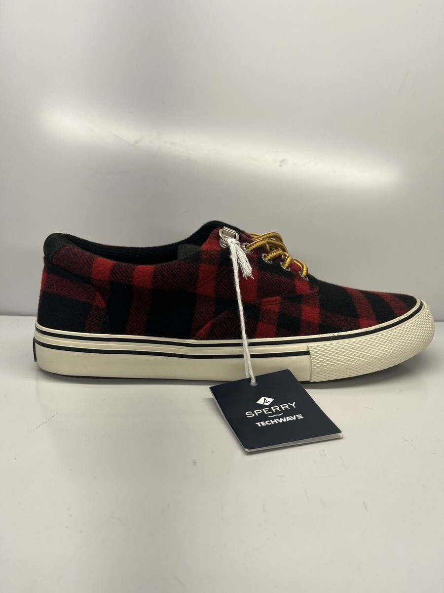 SPERRY Men\'s Storm Buffalo Black Red Checkered Sneakers STS22644 Size 8 NEW SPERRY Men main image 3