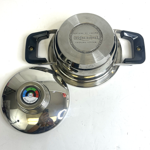 Nutri Stahl Nutri Thermic 24 Element Stainless 1 Qt Saucepan Mini Pot w Lid - Picture 11 of 12