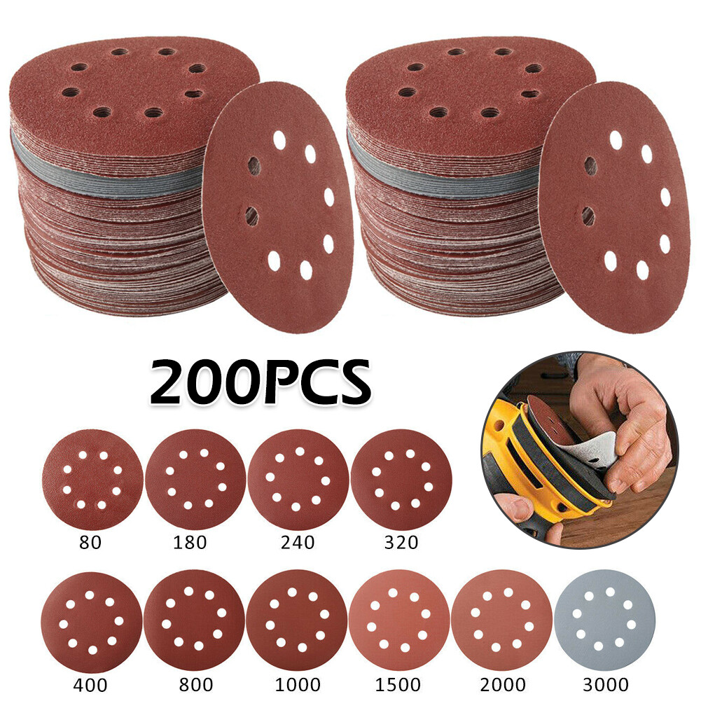 Papier A Poncer Carrosserie, 24 Pièces Disque Abrasif 125mm, Papier De Verre 600/800/1000/1500/2000/3000/4000/5000, Abrasif Auto Rond Grain, Disque Ponceuse Sec à L'eau Pour Métal Bois Miroir
