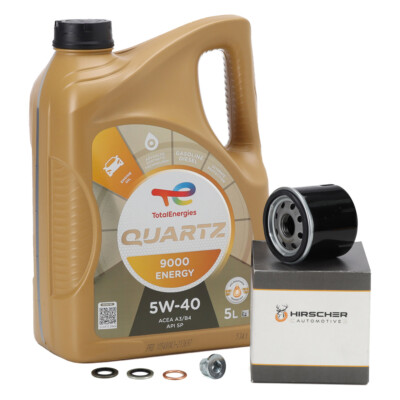 5L TOTAL QUARTZ 9000 ENERGY 5W-40 + HIRSCHER Ölfilter für RENAULT DACIA 1.2