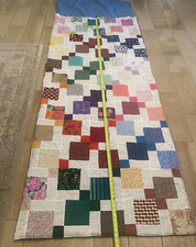 Quilt Hand made Original Squares Patchwork 92 x 77