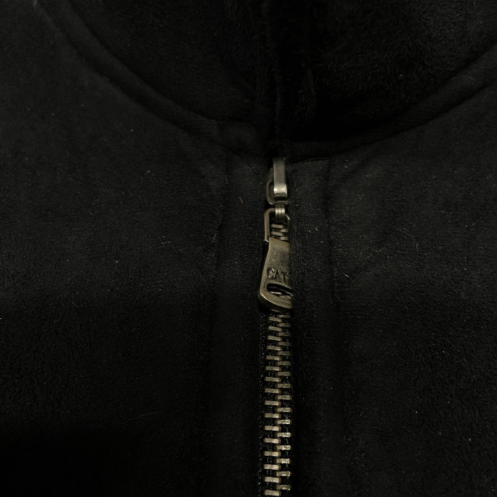 Men’s CAT Caterpillar Suede Jacket XL Black Zip up Trucker eBay