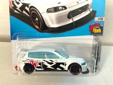 Hot Wheels HONDA CIVIC CUSTOM - 2023 Drag Strip Series 172 - White