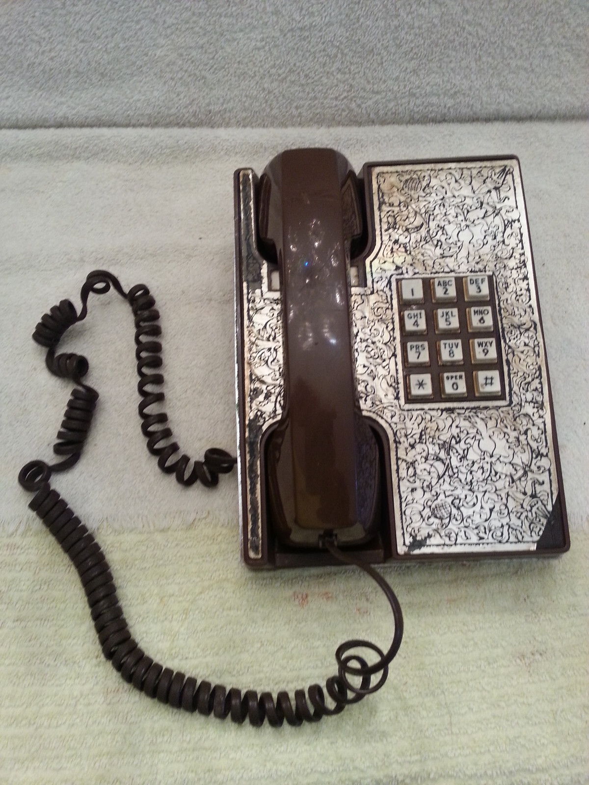 Vintage Western Electric Exeter Brown Desk Telephone Mid Century Push Button eBay