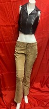 NEW 90 VINTAGE Women's Suede Pants-Caramel