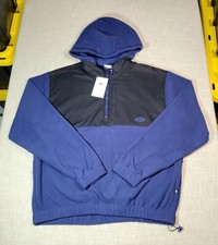 NIKE SB Mens Therma Fit Winterized 1/2 Zip Fleece Hoodie Jacket Blue Black L