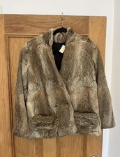 Women's Forte Forte Rabbit Fur Jacket Coat Size 1 Uk 8 Worn Twice