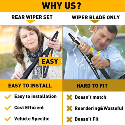 Rear Windshield Wiper Blades & Arm All Season For Kia Sorento 2011-2015 - Picture 4 of 13
