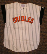 NEW Mens Starter Baltimore Orioles Cap Sleeve Jersey Authentic Teamwear Size XL