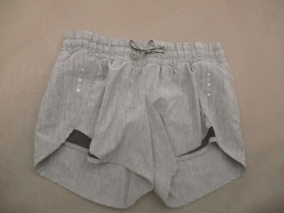 CORE IO Size M Womens Gray Stretch Waist Lined Athletic Gym Running Shorts 124