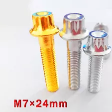 M7x24 Flanged Torx Head Bolts Flange Hex Screws Stainless Steel Security Screw