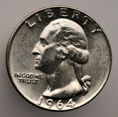 1964-D Washington Quarter Brilliant Uncirculated 90% Silver .1808 Troy oz MX30