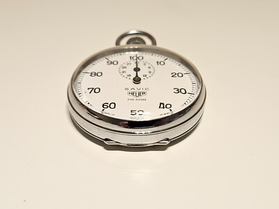 VINTAGE RARE WORKS POCKET STOP WATCH CHRONOMETER 1/100 SEC VINTAGE RARE WORKS POCKET STOP WATCH CHRONOMETER 1/100 SEC