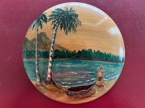 "Legno di mirto dell'Oregon ~ Dipinto a mano ~ Vita all'aperto ~ Arte da parete sospesa ~ Taglia: 6"" - Foto 3 di 5