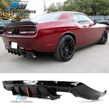 Fits 15-23 Dodge Challenger IKON V5 Rear Bumper Diffuser w/ Light Gloss Black PP