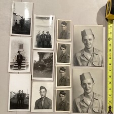 Early 1940 s WW2 12 Original Soldier Photo Lot