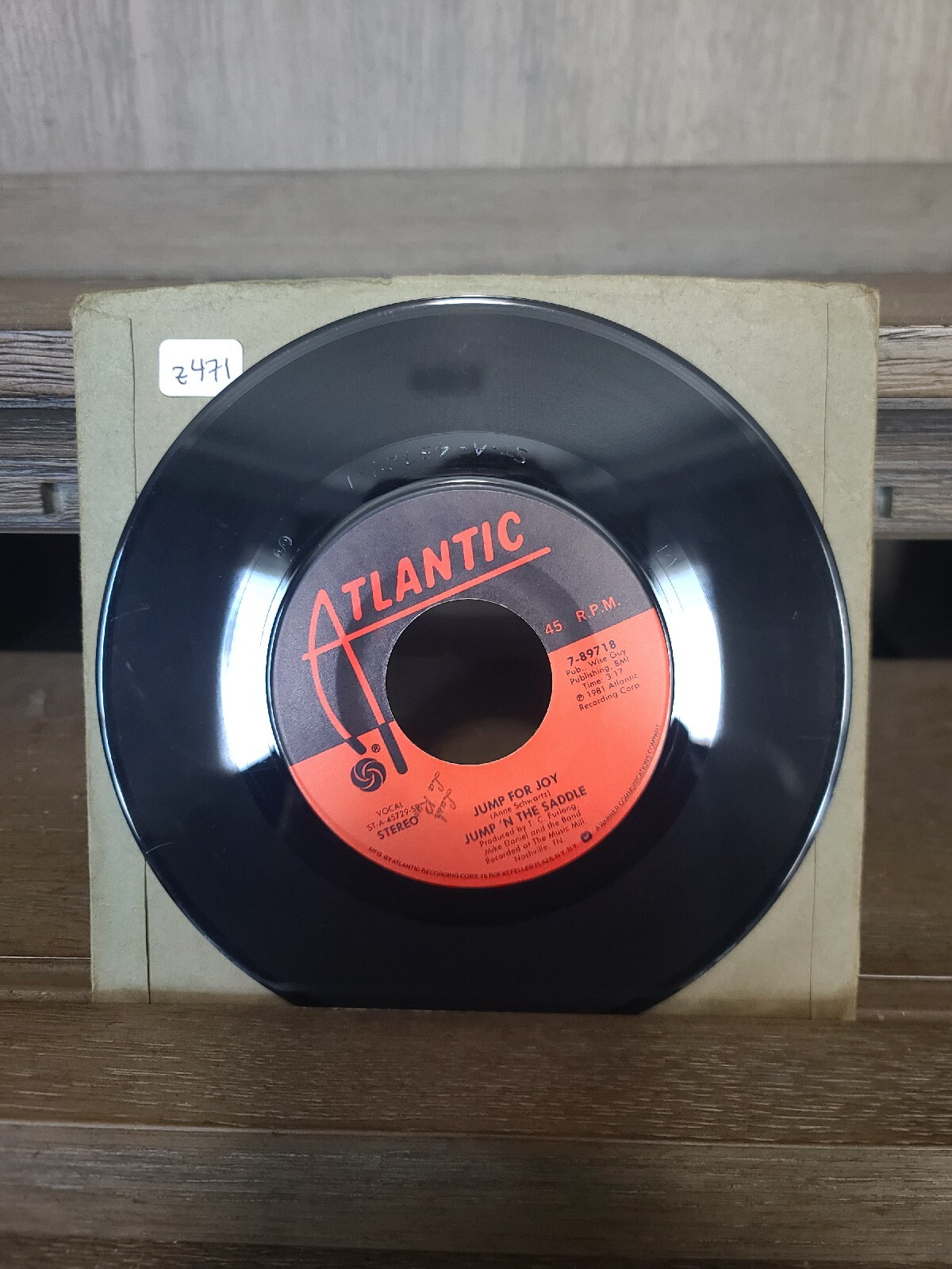 JUMP IN THE SADDLE  THE CURLY SHUFFLE / JUMP FOR JOY - 7" VINYL 45 RPM  EX!