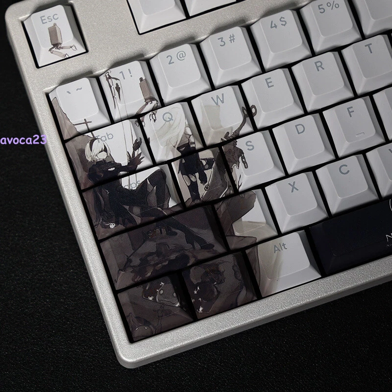 NieR:Automata Keycap PBT Translucent 108 Keys Set Cherry MX For Keyboards Gifts - Image 2 of 4