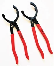 2 ATE PRO 12" LONG OIL FILTER PLIERS  2" - 4-1/2" FILTERS NON-SLIP HANDLES 90200