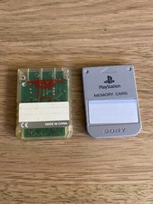 Official Sony Playstation PS1 Memory Card, Original And Extra Aftermarket Mega