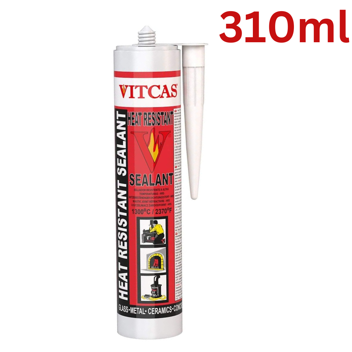 Vitcas High Temperature Heat Resistant Sealant up to 1300°C1250°C