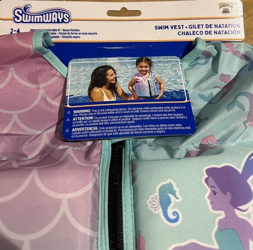 New SwimWays Child Swim Vest Mermaid Ages 2-4 YEARS - Picture 2 of 8