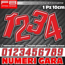 Adesivi Stickers NUMERO GARA NUMERI Moto Cupolino Carena Auto Go Kart Quad 