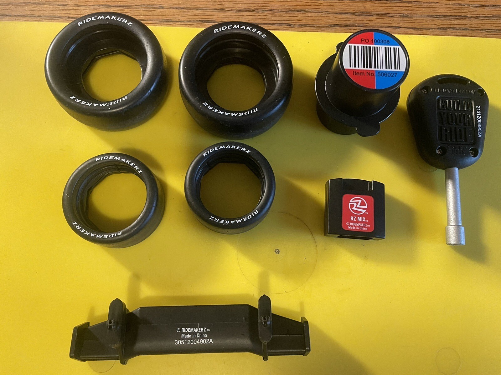 8 RIDEMAKERZ PARTS LOT USED EXCELLENT CONDITION TIRESAXLERX MIX